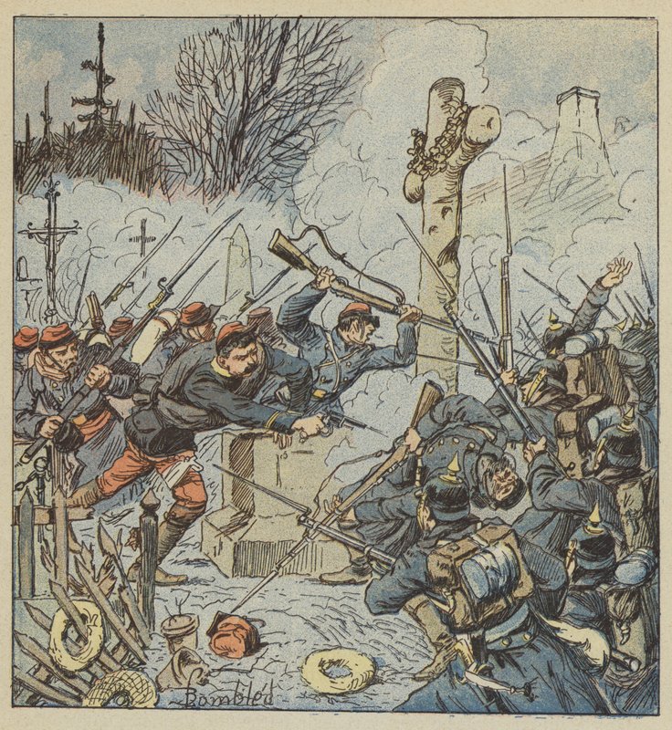 A loigny-i temető védelme március 37-ig alkotó: after Louis Charles Bombled