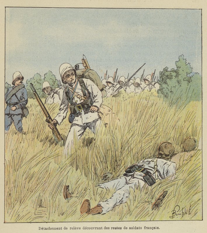 A segélyszervezet francia katonák maradványait fedezi fel alkotó: after Louis Charles Bombled