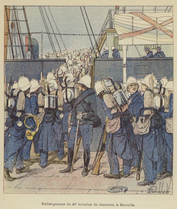 A 40. hajtózászlóalj beszállása Marseille-ben alkotó: after Louis Charles Bombled