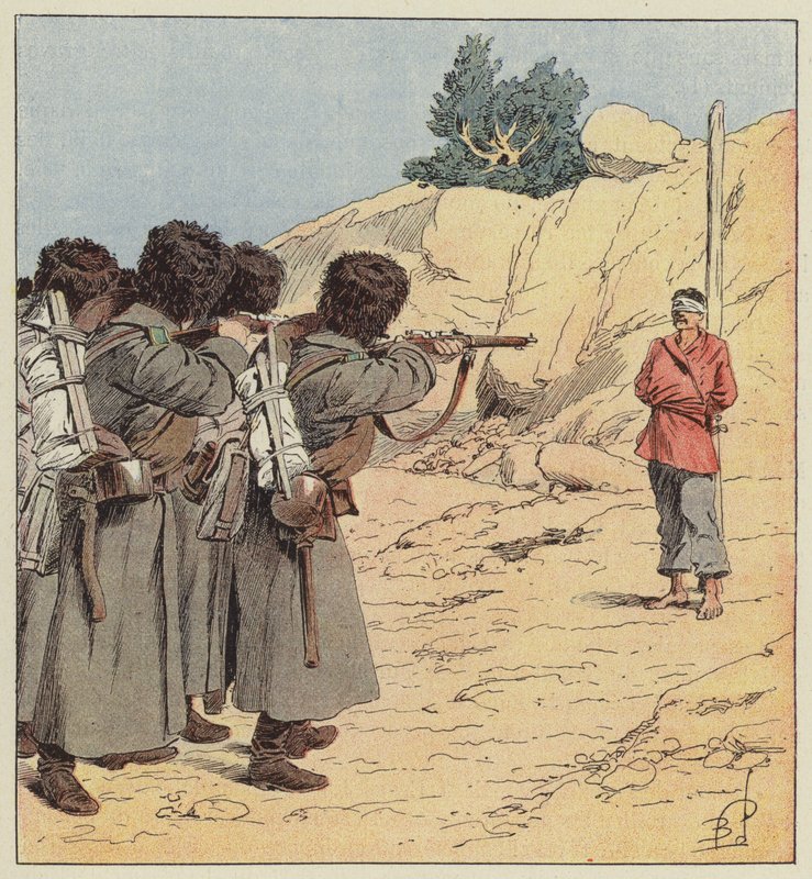 Egy japán kém kivégzése alkotó: after Louis Charles Bombled