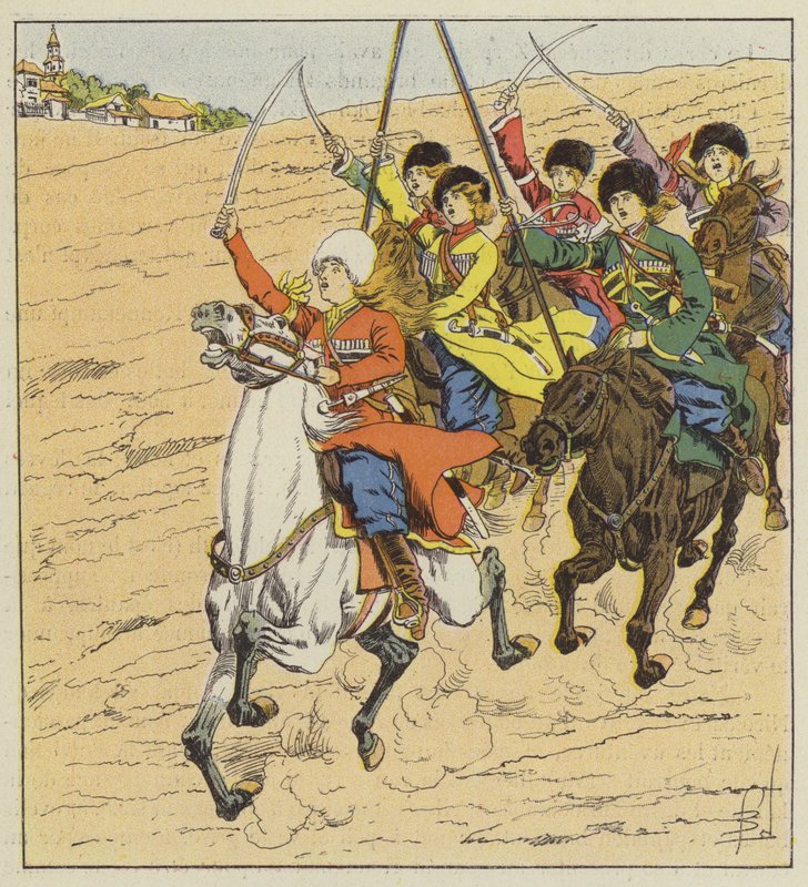 Önkéntes kozák nők alkotó: after Louis Charles Bombled