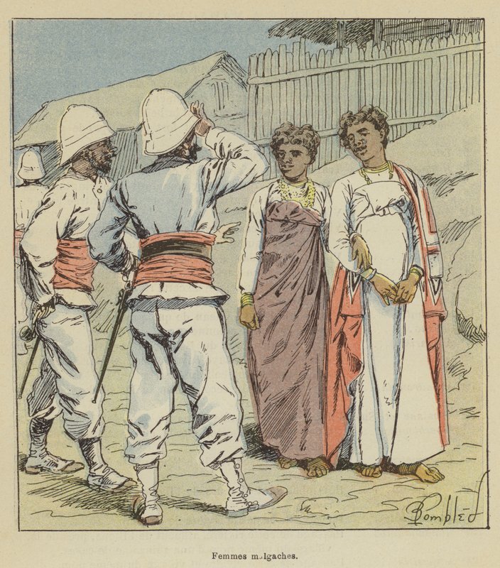 madagaszkári nők alkotó: after Louis Charles Bombled