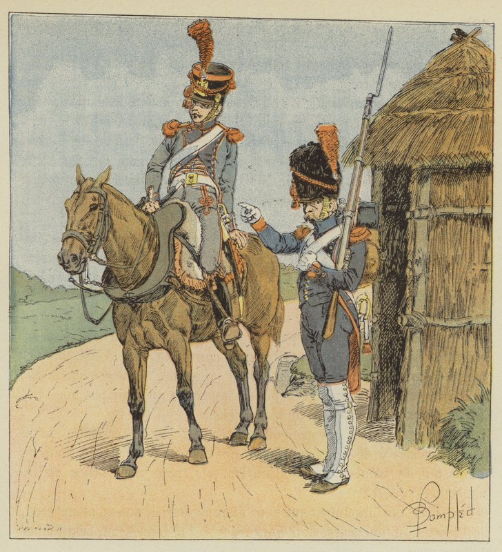 Birodalmi gárda, gyalogtüzérség és tüzérségi vonat alkotó: after Louis Charles Bombled