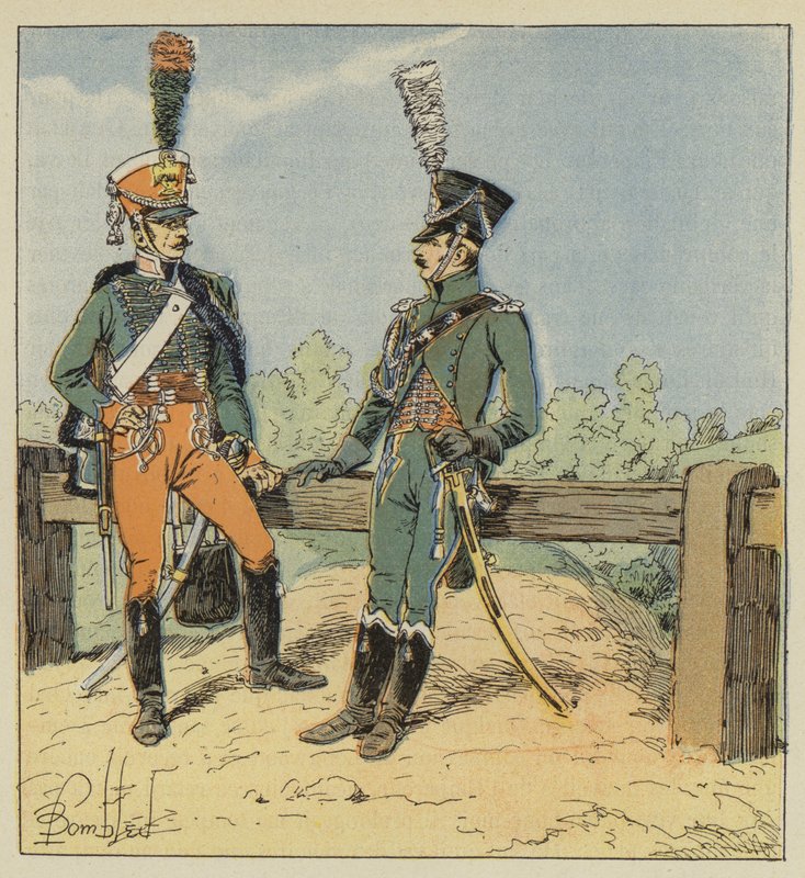 császári gárda, díszőrség, 1813-1814, rendi csendőr, 1806-1807 alkotó: after Louis Charles Bombled