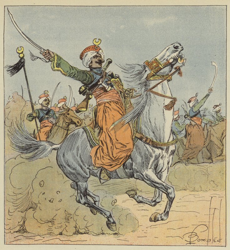 Birodalmi gárda, mameluk, század a lovas üldözők ezredéhez csatolva alkotó: after Louis Charles Bombled