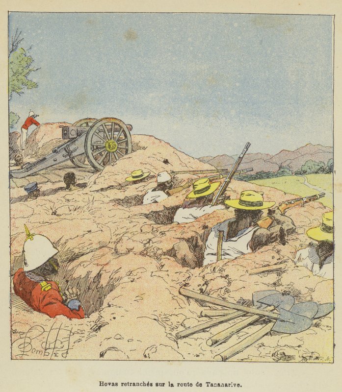 Hovas az Antananarivo felé vezető úton bevésődött alkotó: after Louis Charles Bombled