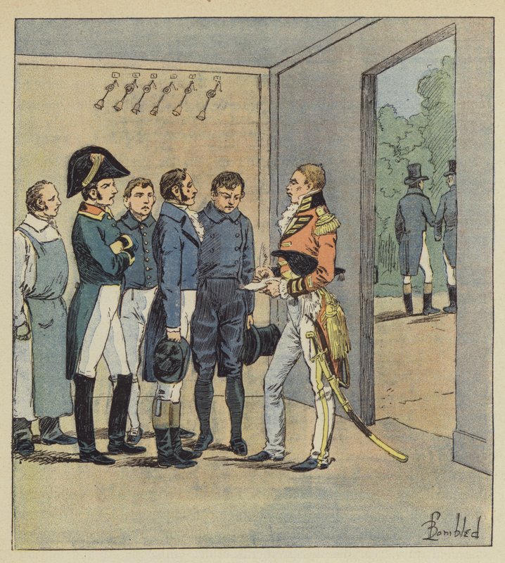 Hudson Lowe kihallgatja Napóleon szolgáit alkotó: after Louis Charles Bombled