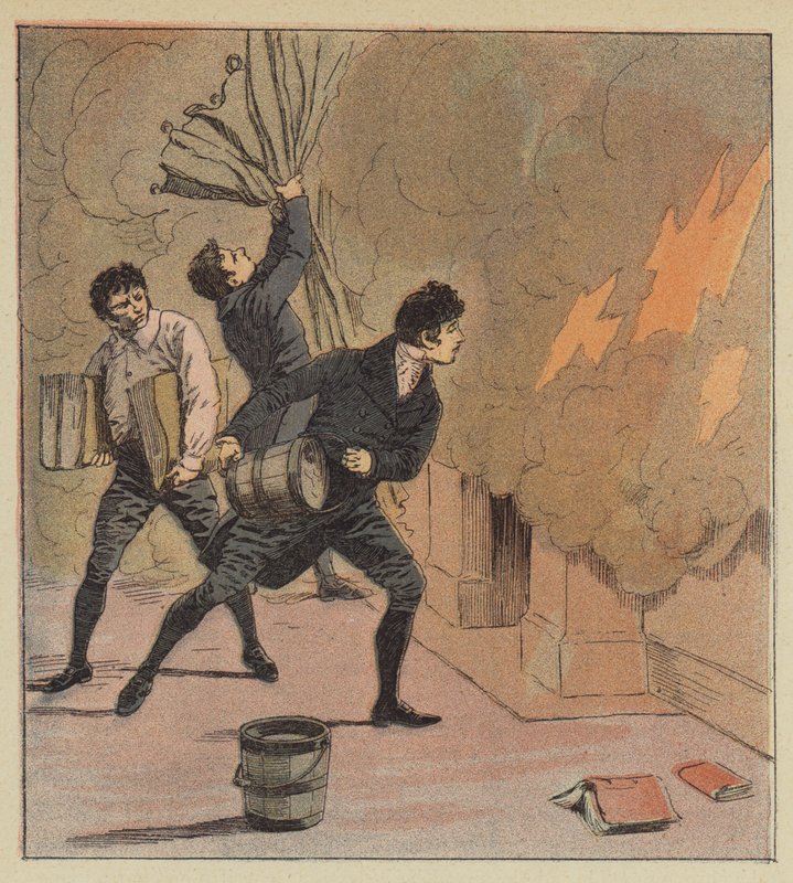 Tűz Longwoodban alkotó: after Louis Charles Bombled