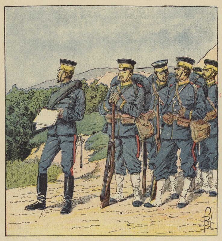Japán vonal gyalogság alkotó: after Louis Charles Bombled
