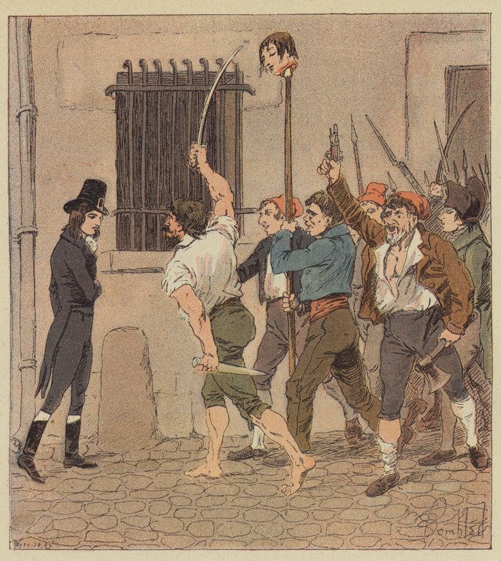 Találkozott velem egy csapat ijesztő férfi, aki egy csuka végén sétált alkotó: after Louis Charles Bombled