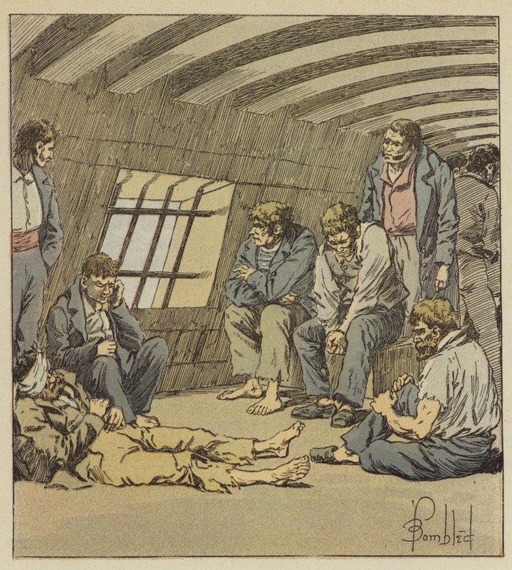 A legtöbb jó tengerészünk Angliában volt fogoly alkotó: after Louis Charles Bombled