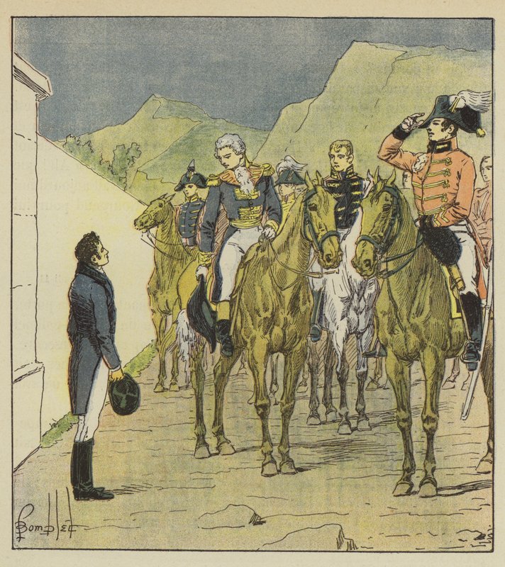 Taylor admirális nagy létszámmal jelentkezik Longwoodba, hogy megnézze a császárt alkotó: after Louis Charles Bombled