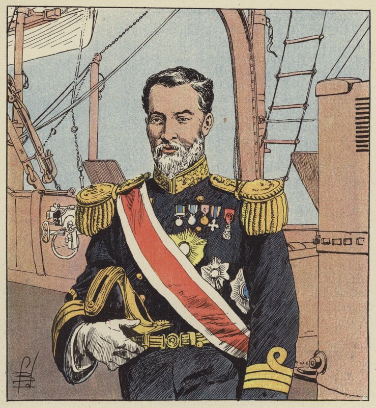 Togo admirális, a Port-Arthur előtti japán káder főparancsnoka alkotó: after Louis Charles Bombled