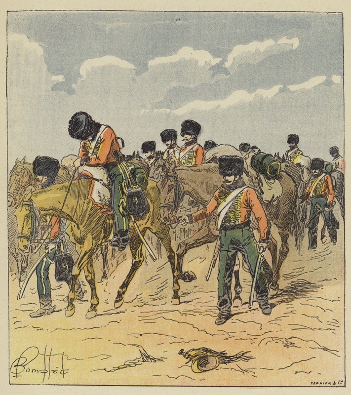 Larmee nehezen ment át ezen a téren alkotó: after Louis Charles Bombled