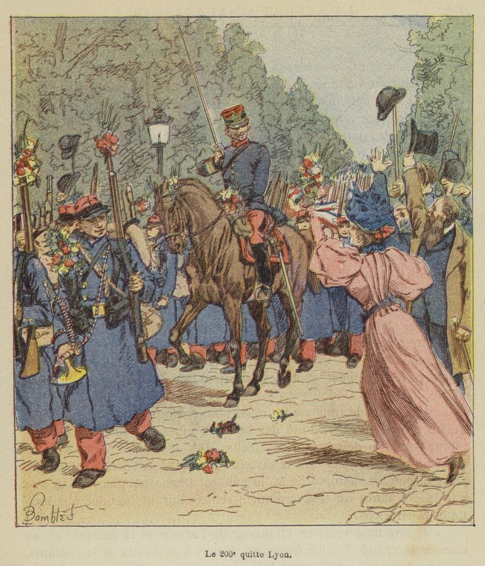A 200. elhagyja Lyont alkotó: after Louis Charles Bombled