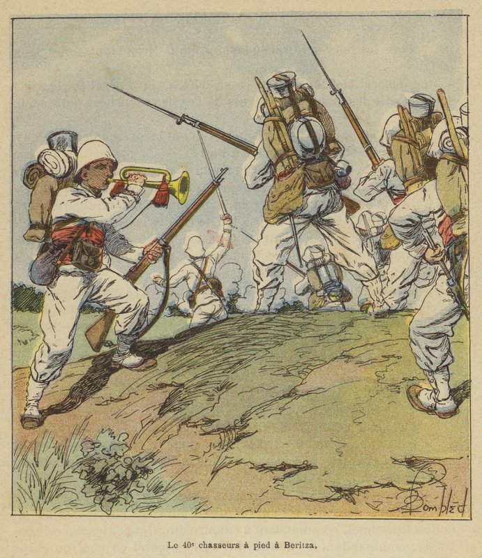 A 40-es a Beritzában száguldozik alkotó: after Louis Charles Bombled