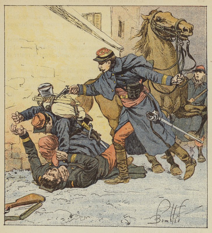 Choppin-Merey ezredes megöl egy rakoncátlan katonát alkotó: after Louis Charles Bombled