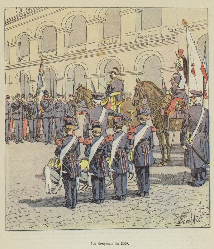 A 200. zászló alkotó: after Louis Charles Bombled
