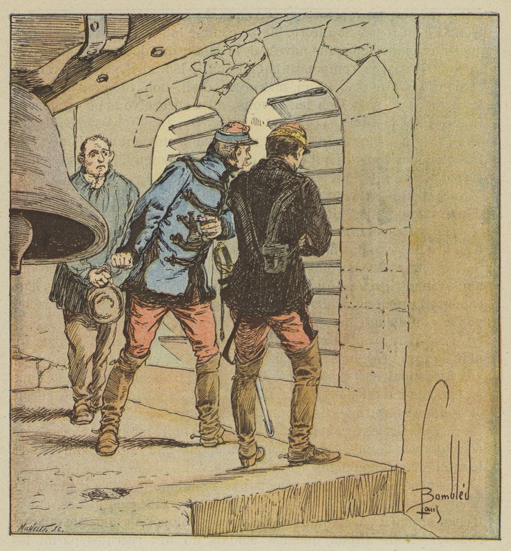 Chanzy tábornok a Terminiers harangtornyában alkotó: after Louis Charles Bombled