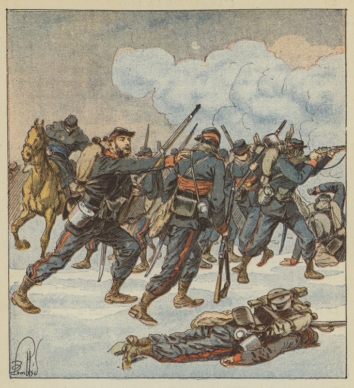 Ramus őrmester, az Isere mobilok harcában december 7-én alkotó: after Louis Charles Bombled