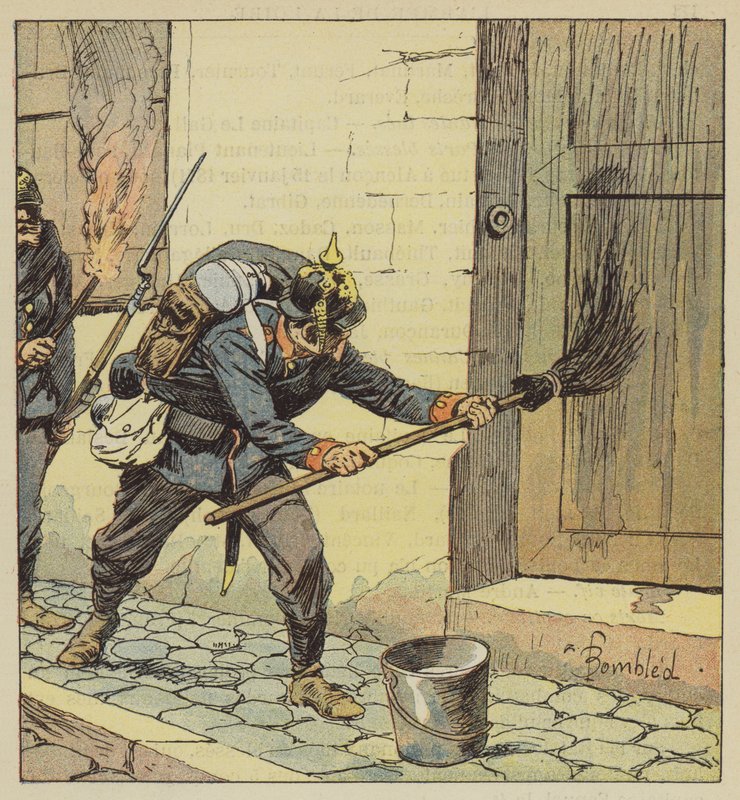 A poroszok 193 házat gyújtottak fel Chateaudunban, miután olajjal bevonták őket alkotó: after Louis Charles Bombled