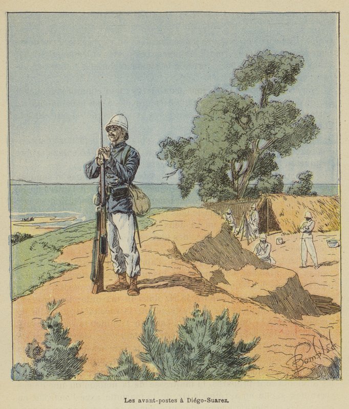 Előőrsök Diego-Suarezben alkotó: after Louis Charles Bombled