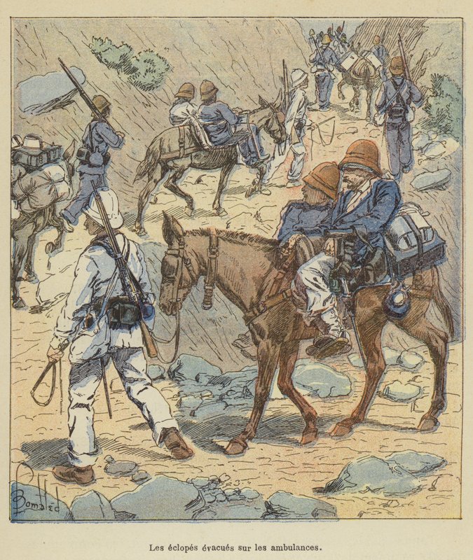 A nyomorékokat a mentőkre menekítették alkotó: after Louis Charles Bombled