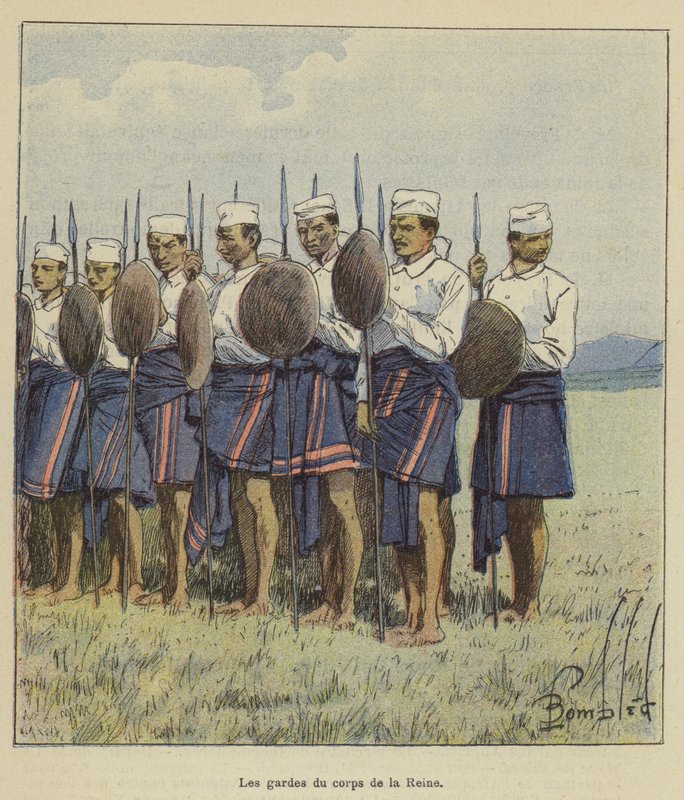 A királynő testőrei alkotó: after Louis Charles Bombled
