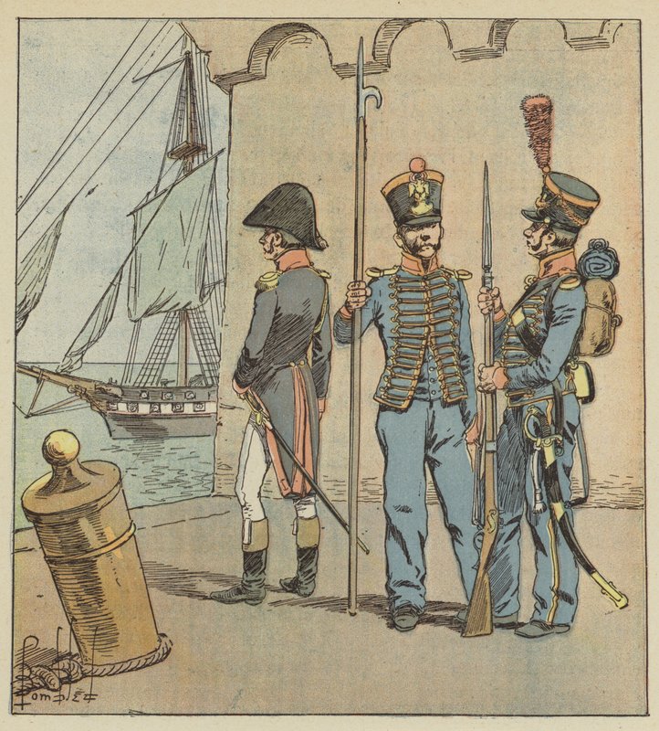 Ugyanazok az emberek tehát tengerészek és katonák is voltak. alkotó: after Louis Charles Bombled