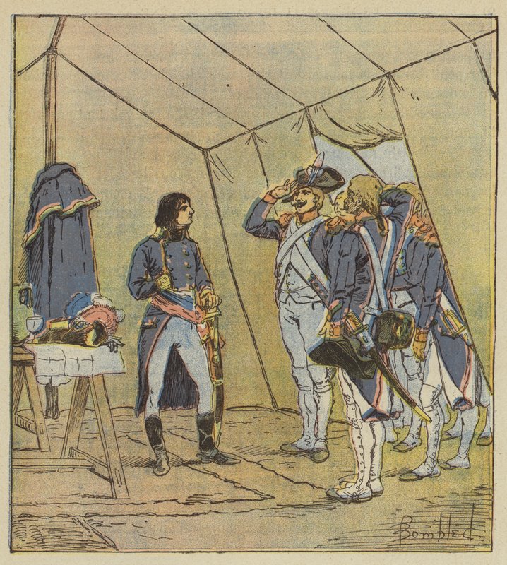 Az olasz hadsereg régi katonái Lodiról nevezték el Bonapartet tizedesnek alkotó: after Louis Charles Bombled
