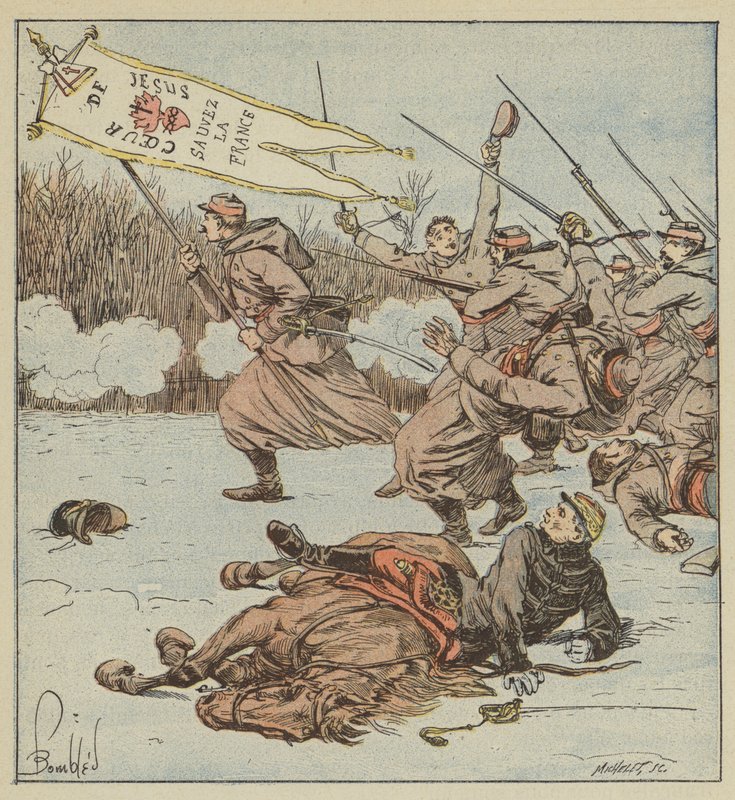A pápai Zouaves megtámadja Loignyt alkotó: after Louis Charles Bombled