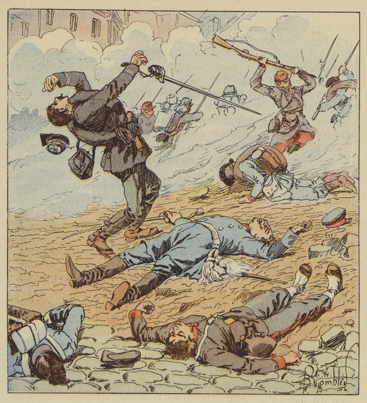 De Boissieu kapitány halála az orléans-i csatában alkotó: after Louis Charles Bombled