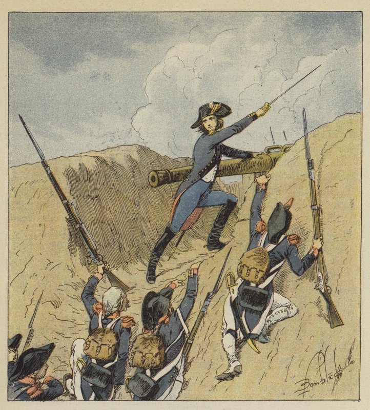 Napóleon alig szárnyal a gyermekkorból, és első lépései tiszta dicsőségben ragyognak alkotó: after Louis Charles Bombled