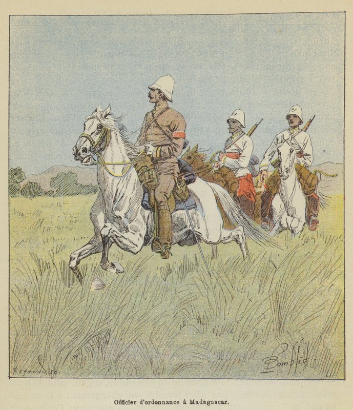 Dordinációs tiszt Madagaszkáron alkotó: after Louis Charles Bombled
