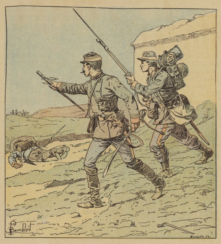 Tiszt és mobilkatona a Toury elleni harcban alkotó: after Louis Charles Bombled