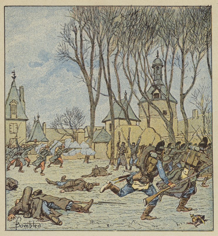 Villepion kastélyának elfoglalása a franciák által alkotó: after Louis Charles Bombled