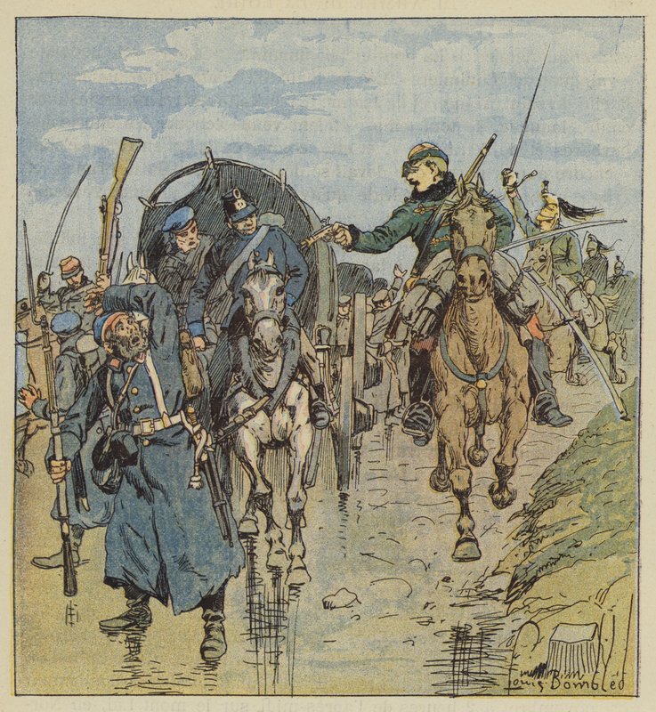 Egy német konvoj elfogása alkotó: after Louis Charles Bombled
