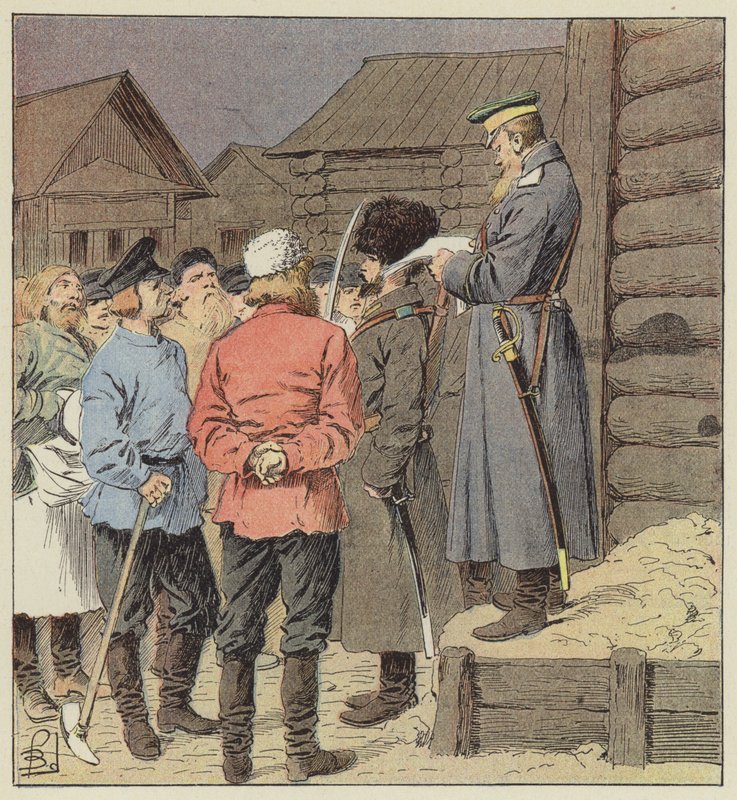 Hadüzenet Szibériában alkotó: after Louis Charles Bombled