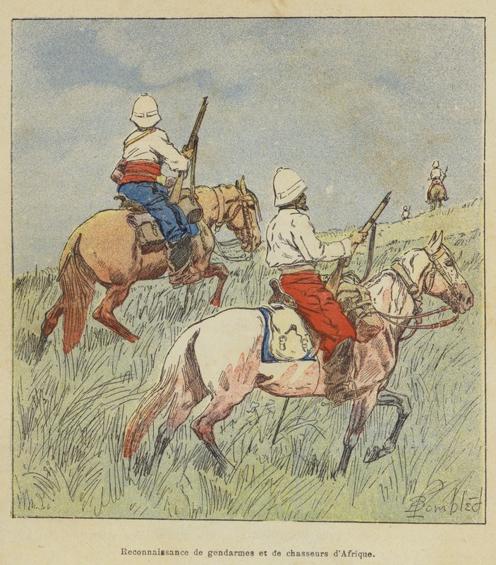 A csendőrök és az afrikai vadászok elismerése alkotó: after Louis Charles Bombled