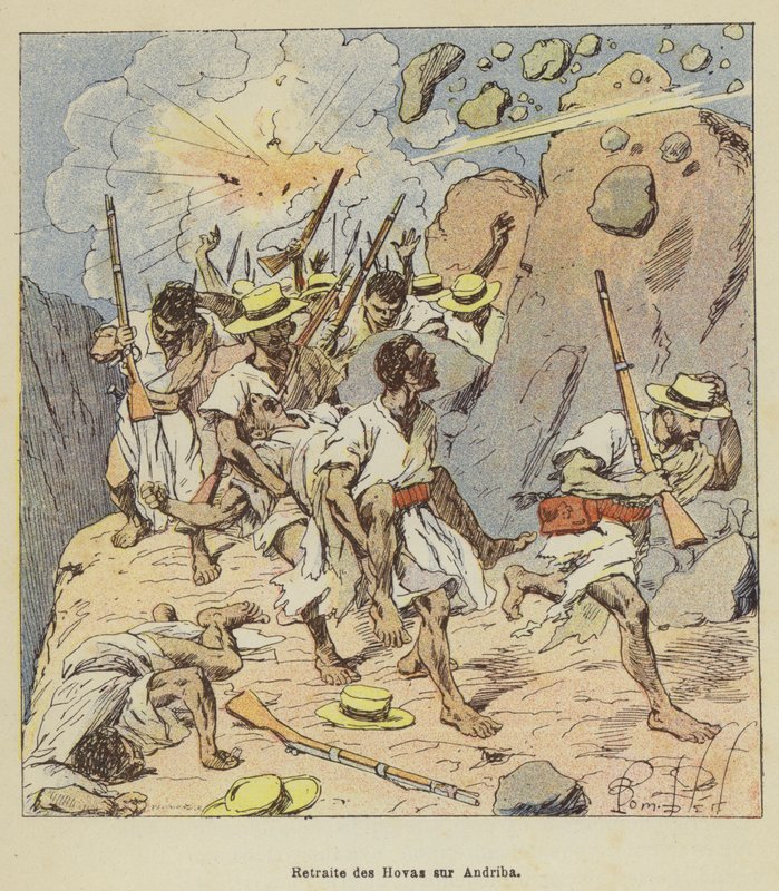 Hovák visszavonulása az Andribán alkotó: after Louis Charles Bombled