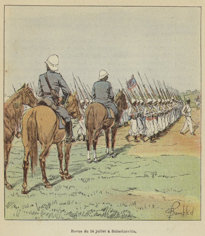 Szemle július 14-én Suberbieville-ben alkotó: after Louis Charles Bombled