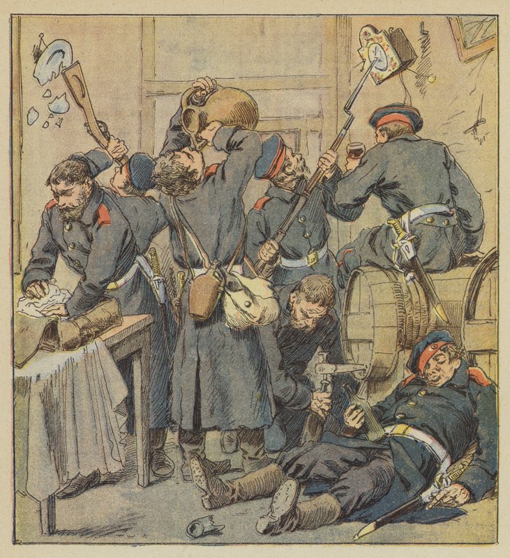Folytatási jelenet Saint-Calais-ban alkotó: after Louis Charles Bombled