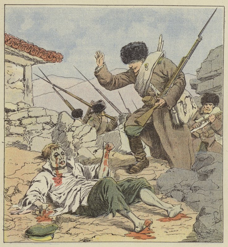 Megcsonkított orosz katona a harc után alkotó: after Louis Charles Bombled