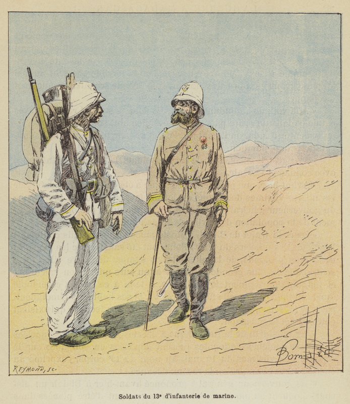 A 13. tengerészgyalogság katonái alkotó: after Louis Charles Bombled