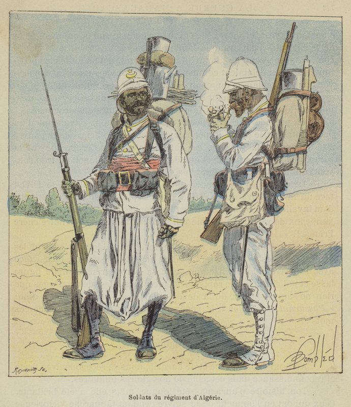 Az algériai ezred katonái alkotó: after Louis Charles Bombled