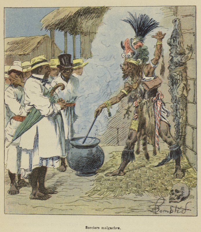 Madagaszkári varázslók alkotó: after Louis Charles Bombled