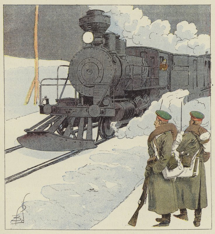 Katonai vonat a transzszibérián alkotó: after Louis Charles Bombled