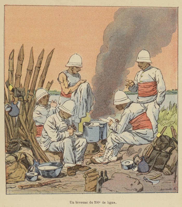 Egy bivak a 200. vonalról alkotó: after Louis Charles Bombled