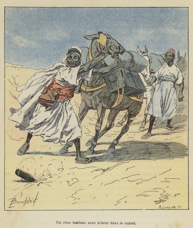 A konvojban szétesés nélkül zuhanó kagyló alkotó: after Louis Charles Bombled