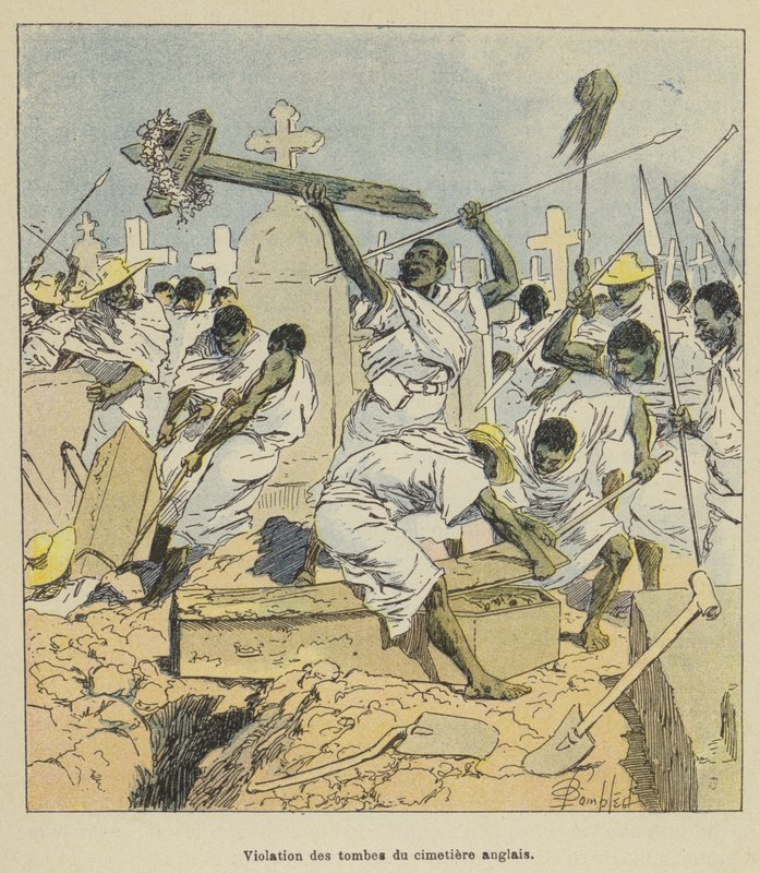 Angol temető sírjainak megsértése alkotó: after Louis Charles Bombled